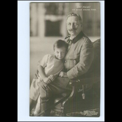 XX14059/ Kaiser Wilhelm mit seinen ältesten Enkel Foto AK 1913