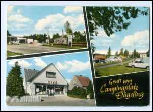 XX14025-2211/ Dägeling Campingplatz Tankstelle VIVO Geschäft AK ca.1965