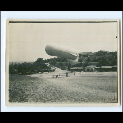 XX16251/ Fesselballon bei Marnay 1. Weltkrieg Foto Frankreich 12 x 9 cm