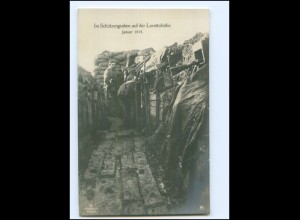 XX14526/ Im Schützengraben auf der Lorettohöhe Januar 1915 Foto AK 1. Weltkrieg