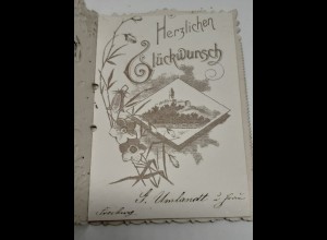 Y26310/ Glückwunschkarte zur Vermählung Hochzeit Prägedruck ca.1905