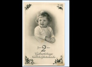 Y24416/ 2. Geburtstag Kinder Baby Foto AK 50er Jahre