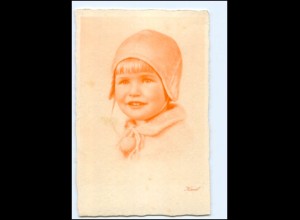 Y24266/ Mädchen mit Mütze Foto Kiesel AK 1933