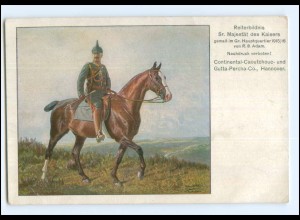 Y24410/ Kaiser Wilhelm zu Pferde Continental-Pneumatik AK 