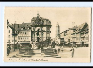 Y24605/ Göttingen Marktplatz Gänseliesel-Brunnen Foto AK 1937