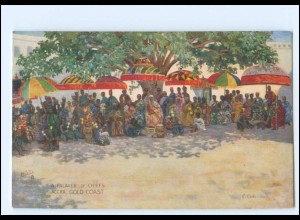 XX17451/ Accra Ghana - A Palaver of Chiefs Tuck`s Postcard AK ca.1910