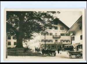 XX17639/ Reutte Gasthof und Brauerei zum Hirsch Foto AK Marktplatz ca.1935