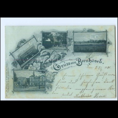 XX17634/ Gruß aus Bornhöved Mondschein AK 1899
