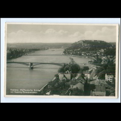 Y25725/ Koblenz Pfaffendorfer Brücke 1937 Foto AK