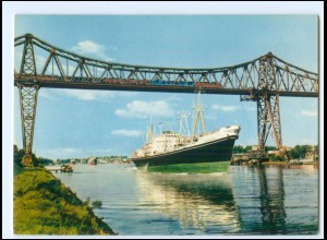 Y25841/ Rendsburg Hochbrücke Dampfer Handelsschiff AK 60/70er Jahre