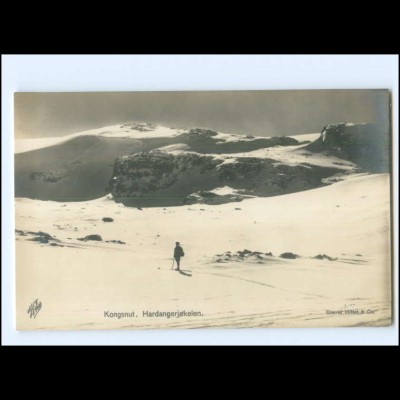 MM1147/ Kongsnut Hardangerjokelen Norwegen Foto AK Skifahren ca.1925