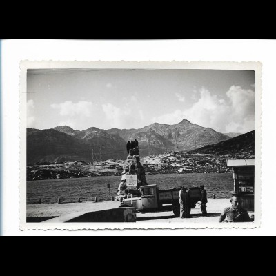Y24240/ St. Gotthard Bergpass LKW Foto 1933 11,5 x 8 cm
