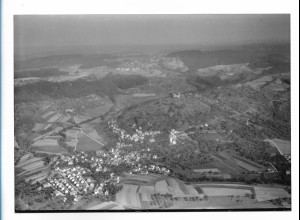 ZZ-6735/ Auenwald-Hohnweiler seltenes Foto Luftbild 18 x 13 cm ca.1960