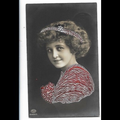 Y24866/ Hübsche Frau Foto AK Silberdruck 1915 