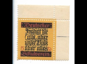 Y25019/ Propagandamarke Dt. Schulverein Spendenmarke 