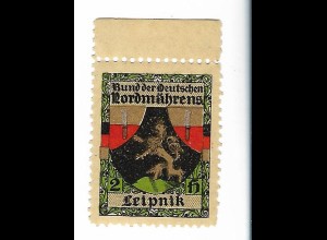 Y24953/ Spendenmarke Bund der Deutschen Nordmährens Leipnik Propaganda