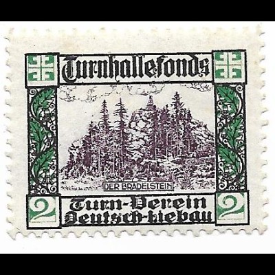 Y24954/ Spendenmarke Turn-Verein Deutsch-Liebau Turnhallefonds Reklamemarke