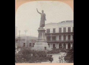 XX17224/ Stereofoto Mexico Statue of Hidalgo, Monterey Foto 1900
