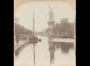 XX17299/ Stereofoto Windmühle Holland Niederlande Foto 1900