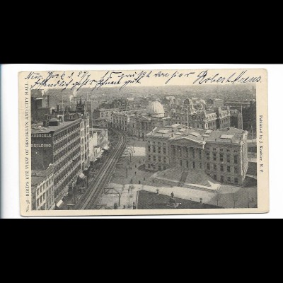MM553/ New York Brooklyn and City Hall USA AK 1902