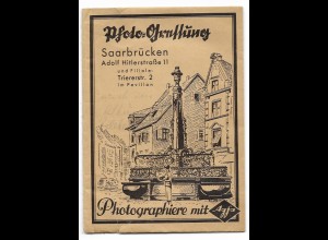 Y25200/ Fototasche Photo-Gressung, Saarbrücken Adolf-H-Straße ca. 1938