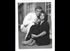 MM0769/ Horst Frank + Francoise Arnoul in der Drehpause Foto ca.1960 21 x 15 cm