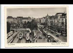 V4817/ Düsseldorf Graf-Adolf-Platz Straßenbahn Foto AK ca.1940