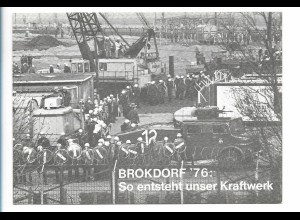 V4925/ Brokdorf 1976 Anti-Atomkraft Demonstration AK Kraftwerk Polizei 