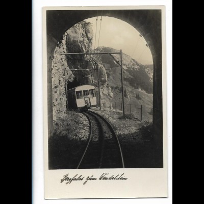 MM0842/ Bergfahrt mit der Wendelsteinbahn Bergbahn Foto AK ca.1930 