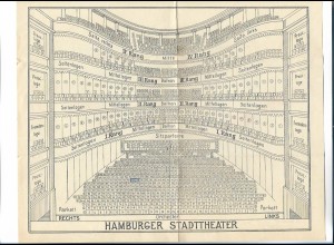 XX18461/ Hamburg Stadttheater Vorschau Opern von Richard Wagner 1931/32 Saalplan
