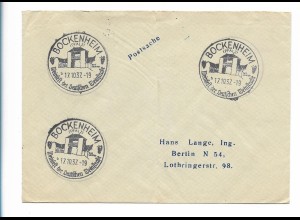 C5191/ Brief Postsache Stempel: Bockenheim Weinfest d. Deutschen Weinstraße 1937