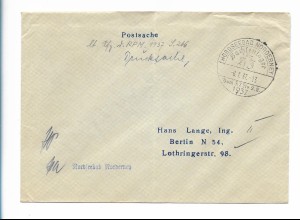 C5175/ Brief Postsache Stempel: Norderney Sachsenlager der HJ 1937