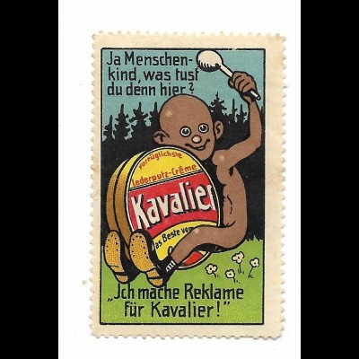Y26283/ Reklamemarke Kavalier Schuhcreme Litho ca.1910 
