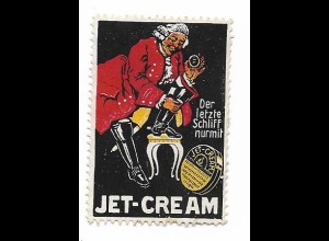Y26122/ Reklamemarke Jet-Cream Schuhcreme Schuhe ca.1912