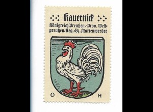 Y26145/ Reklamemarke Kaffee Haag Kauernick Westpreußen Wappen ca.1930 