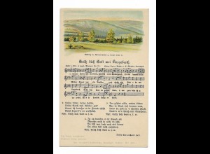 V5042/ Erzgebirge Lieder AK "Grüß dich Gott mei Arzgeberch" Litho AK ca.1910