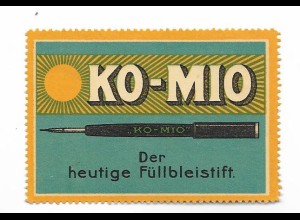 Y26285/ Reklamemarke KO-MIO Füllbleistift ca.1912