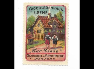 Y26401/ Reklamemarke Chocoladenhaus-Creme Schnabel & Vordtriebe, Herford 