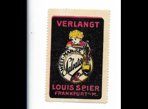 Y26542/ Reklamemarke Schuhcreme Salvator Louis Spier, Frankfurt M. ca.1912