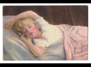 Y26739/ Süße Träume, Mädchen schläft schöne AK 1926