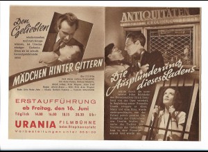 Y26867/ Kino Regina Lichtspiele Urania Stephansplatz Hamburg Programm 1949