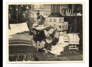 Y27146/ Foto Weihnachten Kinder Puppen Spielzeug ca.1935 Privatfoto