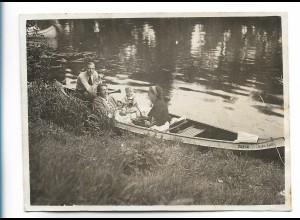Y27238/ Privatfoto Familie im Ruderboot ca.1935 