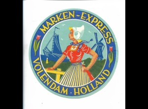 MM1266/ Alter Aufkleber Türaufkleber Marken-Express Volendam Holland