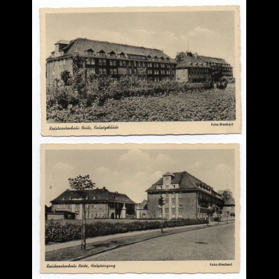 W8K24/ 2 x AK Heide Krankenhaus ca.1940