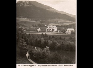 AK-0397/ Semmering Payerbach-Reichenau Hotel Kampitsch Stereofoto 1908 