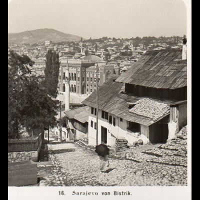 AK-0798/ Sarajevo von Bistrik Bosnien Stereofoto 1909