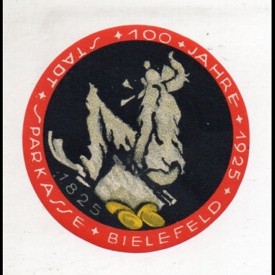 Y14968/ Reklamemarke 100 Jahre Stadtsparkasse Bielefeld 1925 