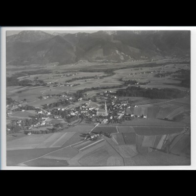 ZZ-0210/ Übersee Chiemsee seltenes Foto Luftbild 1938 18 x 13 cm 
