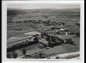 ZZ-0447/ Ober-Hausen Weilheim seltenes Foto Luftbild 1938 16,5 x 12,5 cm